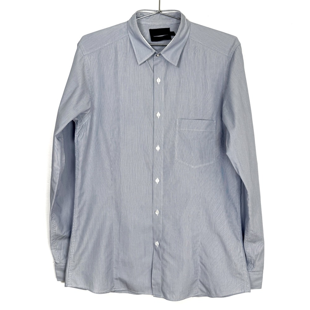 Diesel Black Gold‎ Men's Blue Striped Long Sleeve Button Up Dress Shirt Size 48